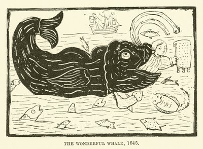 De wonderbaarlijke walvis, 1645 door English School